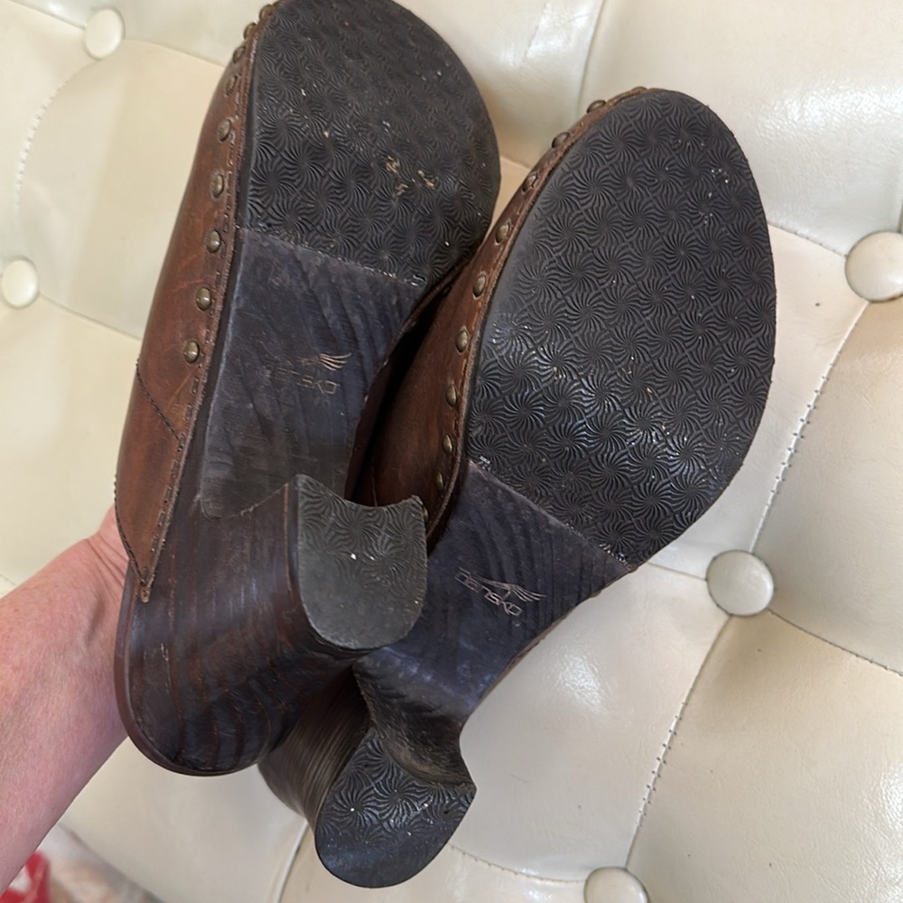 Dansko Brown Genuine Leather Clogs, sz41 - Picture 6 of 11